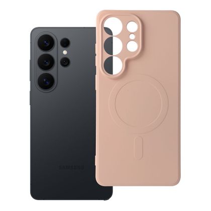 Etui na Samsung S26 ULTRA Silicone Mag Cover zgodne z MagSafe (camera protection) różowe