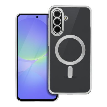 Etui na Samsung A36 Electro Mag Cover zgodne z MagSafe srebrne