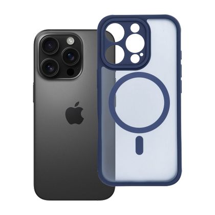 Etui na iPhone 16 PRO Full Matte Mag Cover zgodne z MagSafe niebieskie