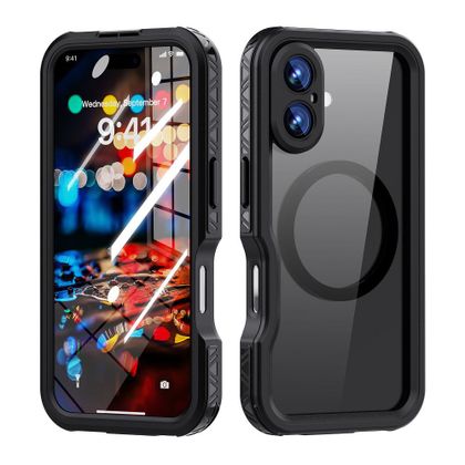 Etui na iPhone 16 Shellbox GT wodoodporne zgodne z MagSafe czarne