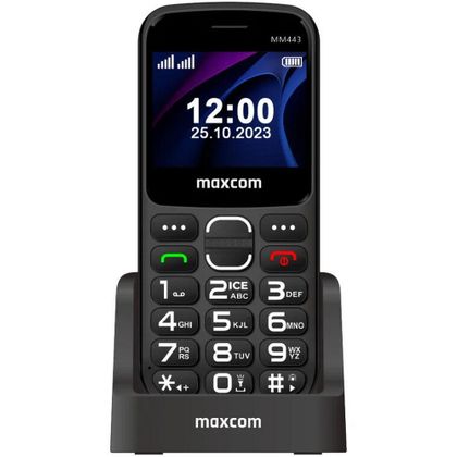 MAXCOM telefon dla seniora MM443 czarny