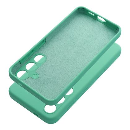 Etui na Samsung S25 Silicone 2mm (camera protection) miętowe