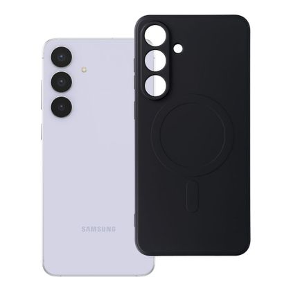 Etui na Samsung S25 FE Silicone Mag Cover zgodne z MagSafe (camera protection) czarne