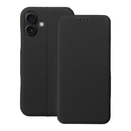 Etui z klapką na iPhone 16 PLUS Folio Side Magnet czarne