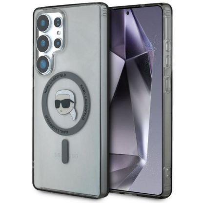 KARL LAGERFELD futerał do SAMSUNG S25 Ultra KLHMS25LHLSKIK (Magnetic IML Metal K. Heads) czarny