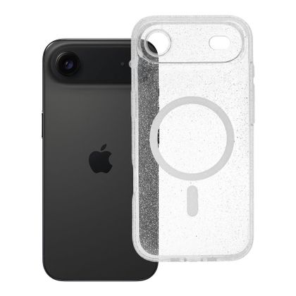 Etui na iPhone 17 AIR Clear Mag Cover - Glitter (Str / Camera Protection) zgodne z MagSafe transparent glitter