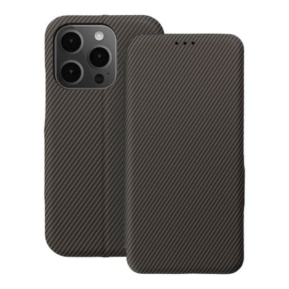 Etui z klapką na iPhone 14 PRO Folio Side Magnet brązowe