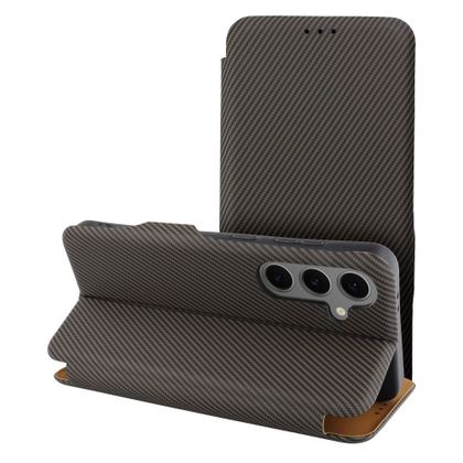 Etui z klapką na Samsung A15 Folio Side Magnet brązowe