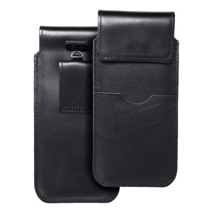 Etui wsuwane na telefon skórzane wsuwka z klapką do Samsung S21 ULTRA / Huawei P SMART 2021 / Xiaomi Redmi 12 / Oppo A98 5G Royal rozmiar 2XL+tall czarne