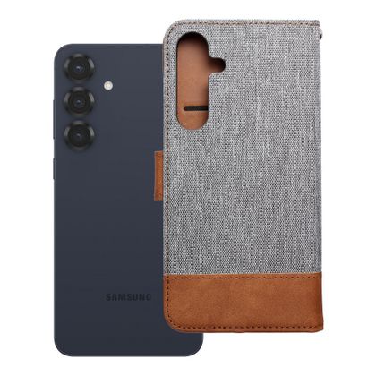 Etui z klapką na Samsung S25 PLUS Jeans Book szare