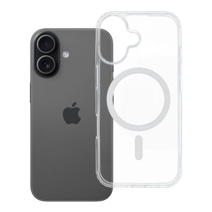 Etui na iPhone 17 Drop Glue Colorful Ring Mag Cover zgodne z MagSafe białe