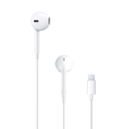Oryginalne Słuchawki przewodowe douszne Apple A1748 EarPods MWTY3ZM/A Lightning blister białe
