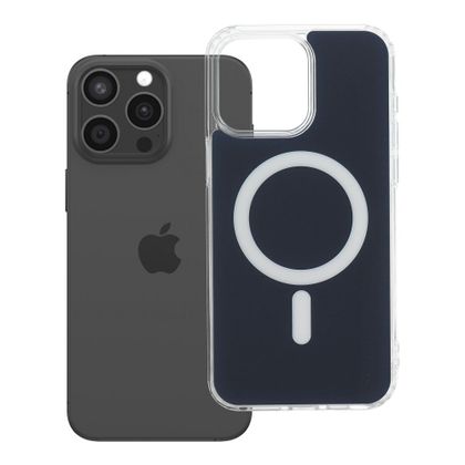 Etui na iPhone 15 PRO MAX Clear Fusion Mag Cover zgodne z MagSafe granatowe