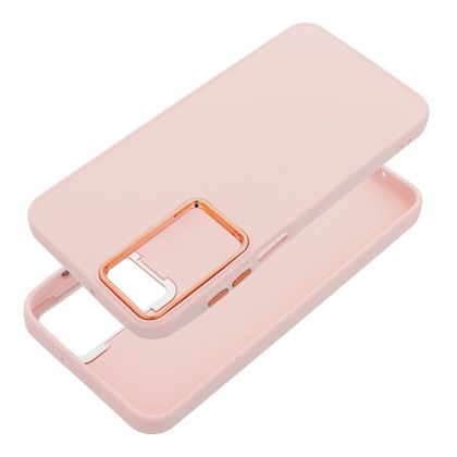 Etui na Samsung S25 EDGE Frame pudrowy róż