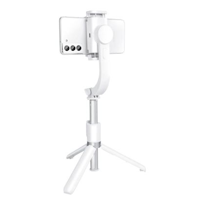 Uchwyt selfie z pilotem bezprzewodowym tripod ze stabilizatorem GIMBAL SSTR-L08 biały