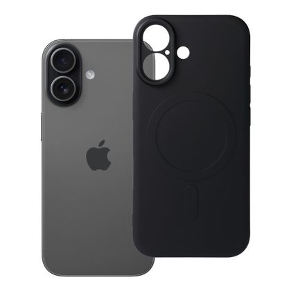 Etui na iPhone 17 Silicone Mag Cover zgodne z MagSafe (camera protection) czarne