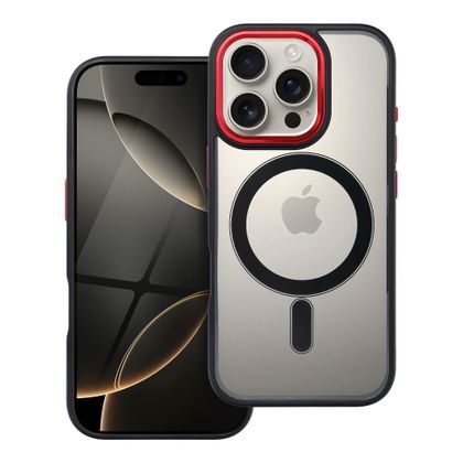 Etui na iPhone 16 PRO Color Edge Mag Cover zgodne z MagSafe czarno czerwone