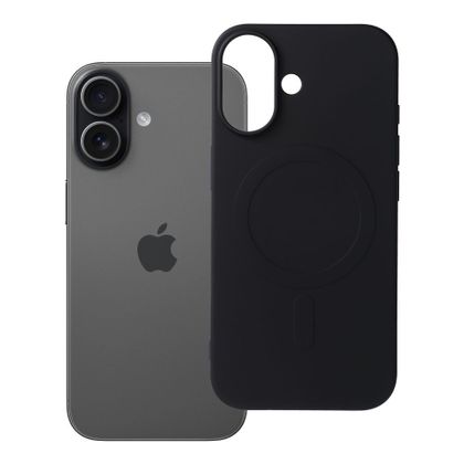 Etui na iPhone 17 Silicone Mag Cover zgodne z MagSafe (big hole) czarne