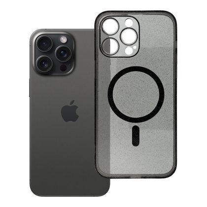 Etui na iPhone 14 PRO MAX Clear Mag Cover - Glitter (Str / Camera Protection) zgodne z MagSafe czarne glitter