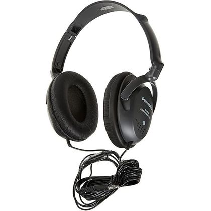 Słuchawki przewodowe nagłowne 3,5mm z adapterem duży Jack PANASONIC RP-HT225 czarne