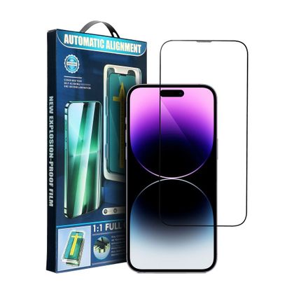 Szkło hartowane 5D Full Glue do iPhone 15 PRO Tempered Glass z aplikatorem czarne