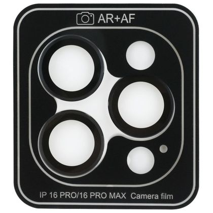 Szkło hartowane na aparat do iPhone 16 PRO / 16 PRO MAX Guess (Metal) black