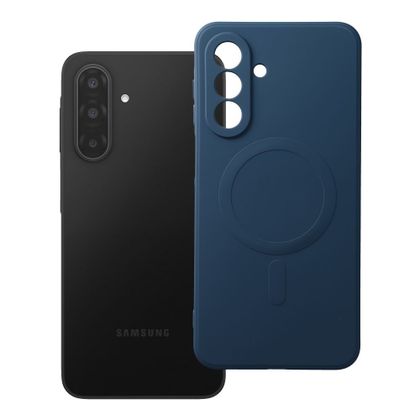 Etui na Samsung A17 / A18 Silicone Mag Cover zgodne z MagSafe (camera protection) niebieskie