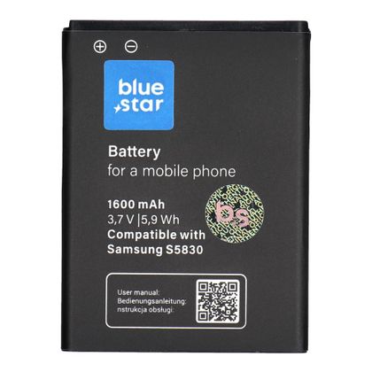 Bateria do Samsung S5830 Galaxy Ace / Galaxy Gio S5670 1600 mAh Blue Star Premium