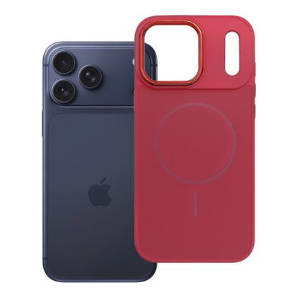 Etui na iPhone 17 Pro Max / 18 Pro Max (low camera edge) Frame Mag Cover zgodne z MagSafe magenta