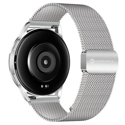 Pasek do Samsung Galaxy Watch Forcell F-Design FS11 magnetyczny stal 22 mm srebrny