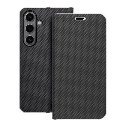 Etui z klapką na Samsung S24 Luna Book Carbon czarne