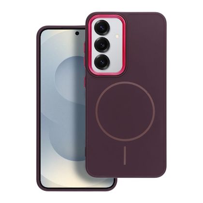 Etui na Samsung S25 FE Frame Mag Cover zgodne z MagSafe fioletowe