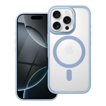 Etui na iPhone 16 PRO Matte Mag Cover zgodne z MagSafe niebieskie