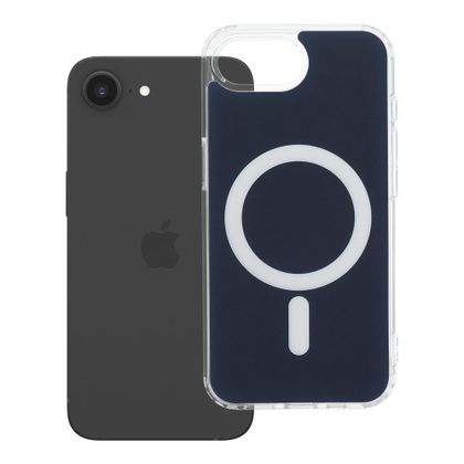 Etui na iPhone 16e (SE4 2025) / 17e Clear Fusion Mag Cover zgodne z MagSafe granatowe