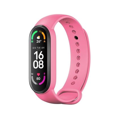 Pasek silikonowy do XIAOMI Mi Band 5 / 6 / 7 różowy (37)
