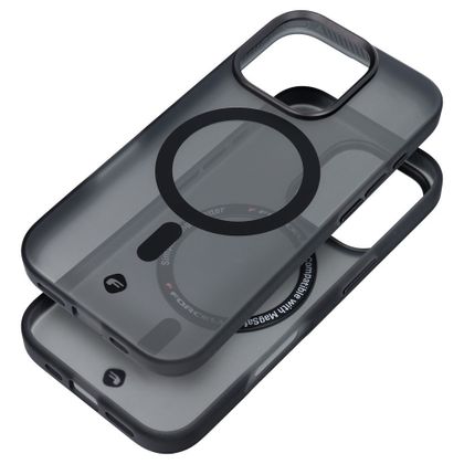 Etui na iPhone 16 PLUS Forcell F-Protect Levels Dual Layer 4D technology zgodne z MagSafe Military Drop-Test smoky black