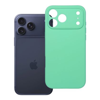 Etui na iPhone 17 Pro Max / 18 Pro Max (low camera edge) Silicone 2mm (camera protection) miętowe
