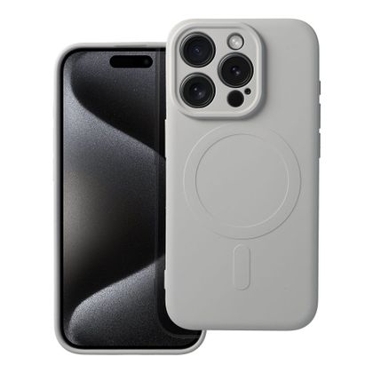 Etui na iPhone 15 PRO Silicone Mag Cover zgodne z MagSafe (camera protection) tytanowy