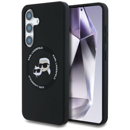 KARL LAGERFELD futerał do SAMSUNG S25 KLHMS25SSKCHTCK (Magnetic Silicone Double Heads) czarny