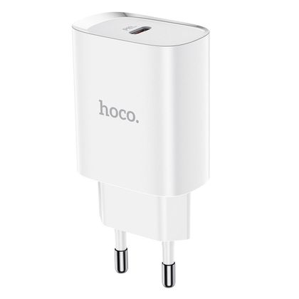Ładowarka sieciowa do telefonu Hoco USB C PD 20W N14 biała