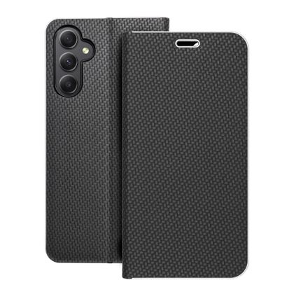 Etui z klapką na Samsung A34 5G Luna Book Carbon czarne