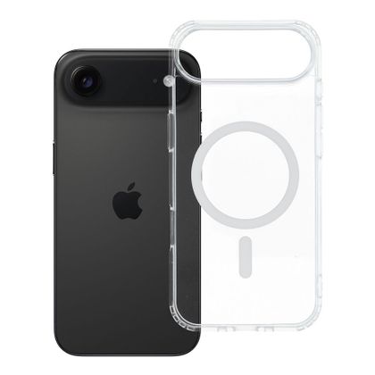 Etui na iPhone 17 AIR Drop Glue Colorful Ring Mag Cover zgodne z MagSafe białe