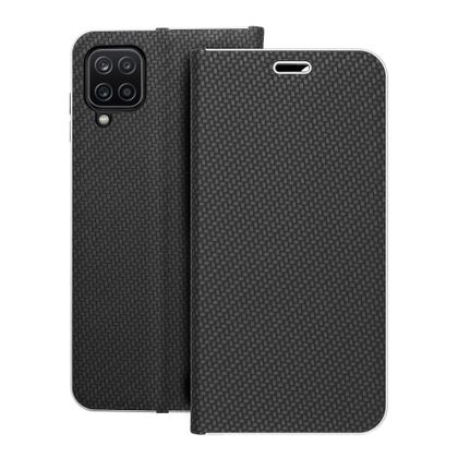 Etui z klapką na Samsung A12 / M12 Luna Book Carbon czarne