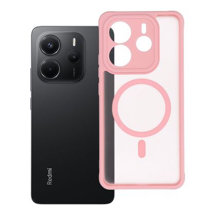 Etui na Xiaomi Redmi Note 14 5G Full Matte Mag Cover zgodne z MagSafe jasnoróżowy