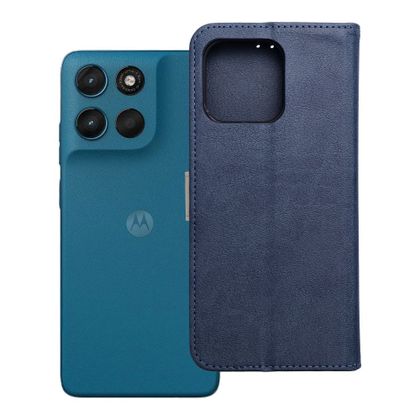 Etui z klapką na Motorola G57 POWER Split Book granatowo-kremowe