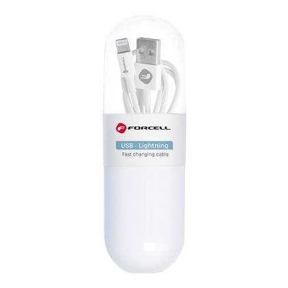 Kabel USB-A do Lightning Forcell F-Energy 1A Tuba 1 m C316 biały
