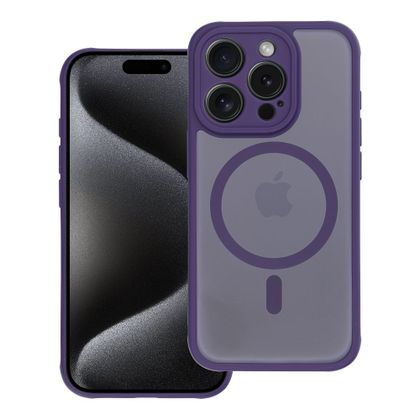 Etui na iPhone 15 PRO Full Matte Mag Cover zgodne z MagSafe fioletowy