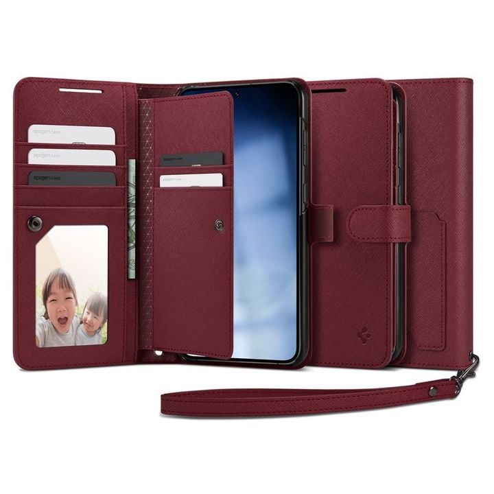 Spigen Wallet S Plus, burgundy - Samsung Galaxy S23+ na NearMe.pl