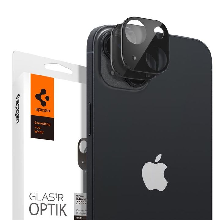 Spigen Glass Optik 2 Pack, black - iPhone 14/iPhone 14 Plus na NearMe.pl