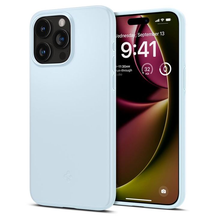 Spigen Thin Fit, mute blue - iPhone 15 Pro na NearMe.pl